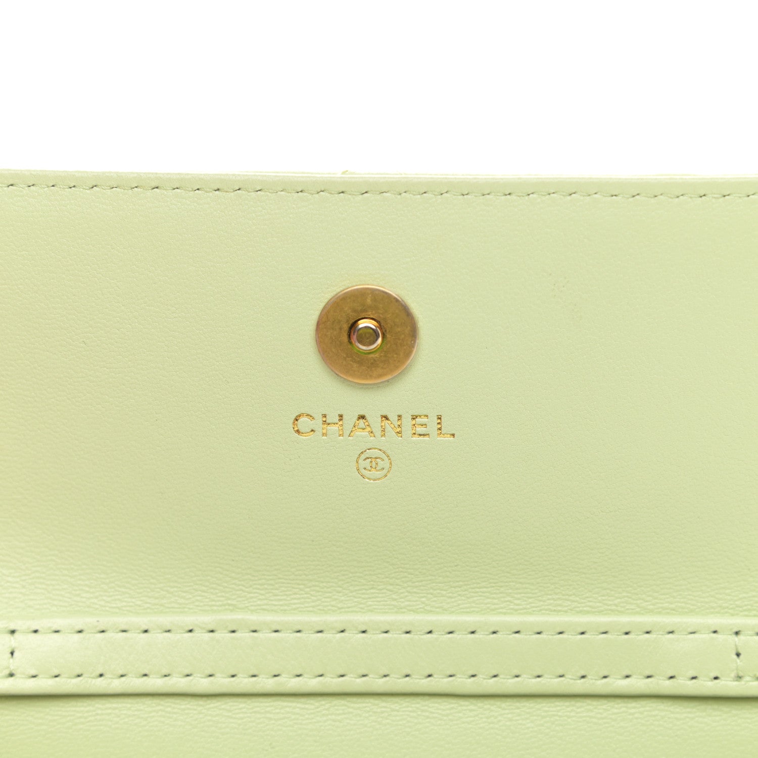Chanel Lambskin Quilted Chanel 19 Clutch With Chain Light Green 6 of 13