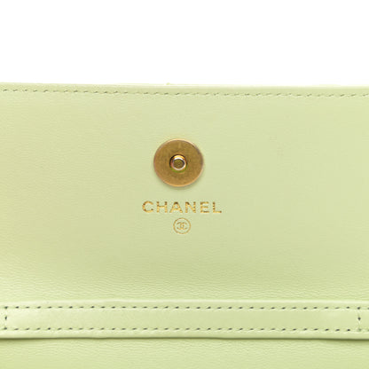 Chanel Lambskin Quilted Chanel 19 Clutch With Chain Light Green 6 of 13