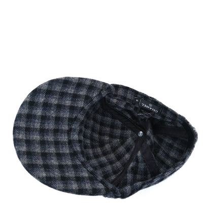 Chanel Cashmere CC Cap Hat M Black Navy 6 of 7