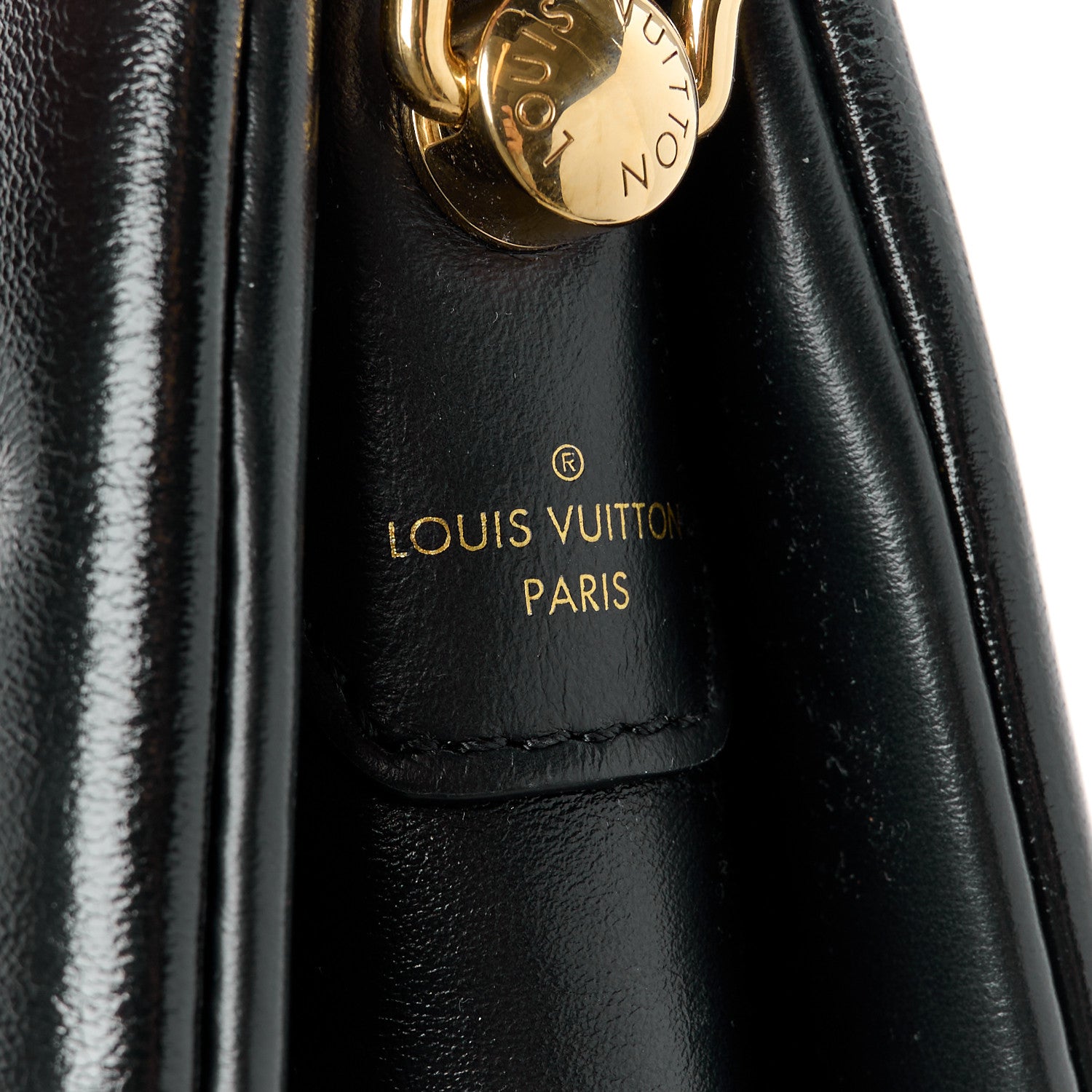 Louis Vuitton Glazed Lambskin Embossed Monogram Coussin PM Black 7 of 10