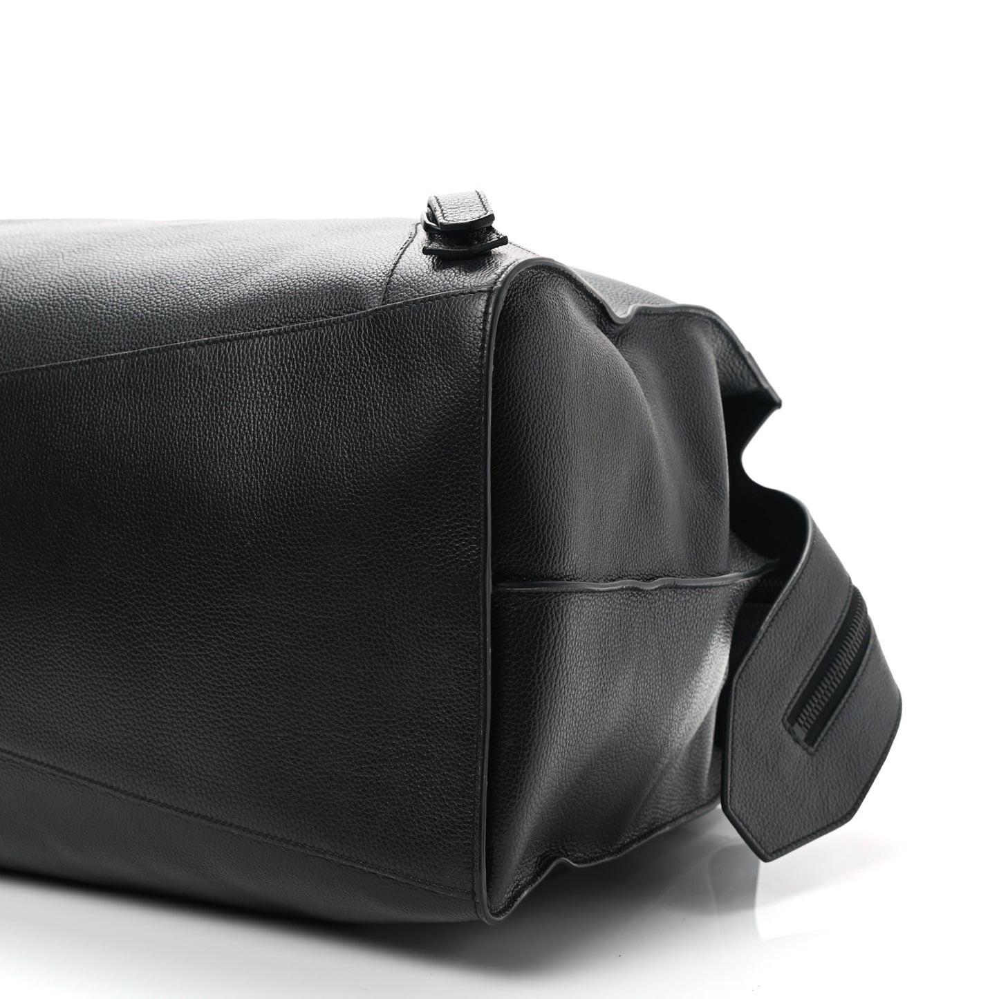 Grained Calfskin Neo Classic Black Hardware Large Top Handle Bag Black