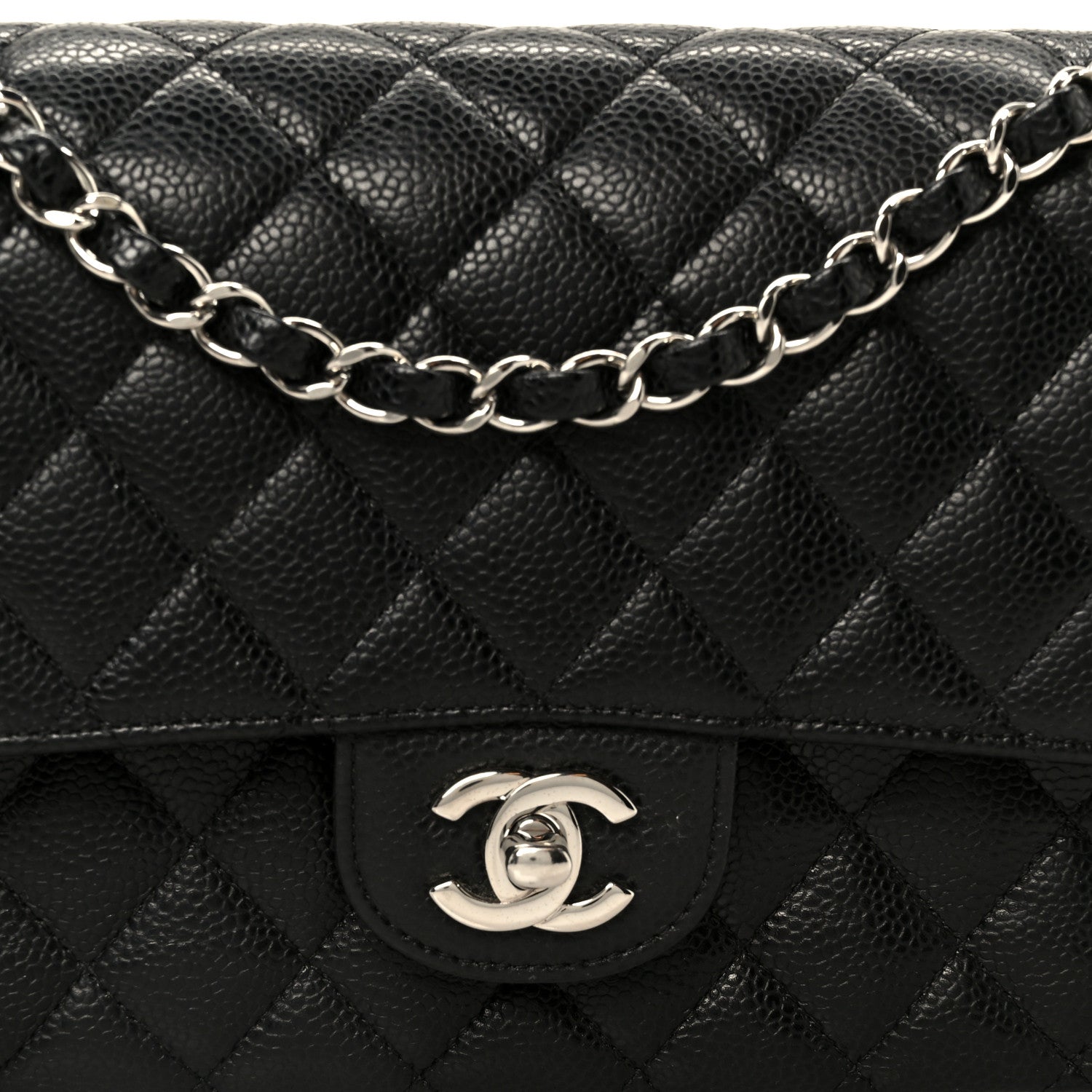 Chanel Caviar Quilted Medium Double Flap Black 9 of 11