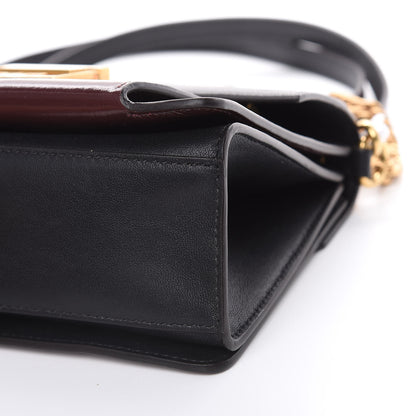 Givenchy Crinkled Patent Lambskin Small GV3 Shoulder Bag Black Burgundy 8 of 10