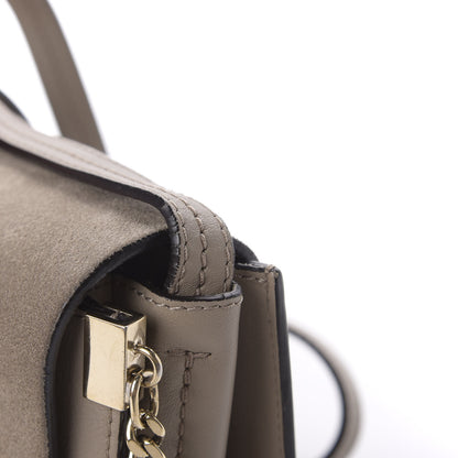 Chloe Suede Calfskin Small Faye Shoulder Bag Motty Grey 10 of 10