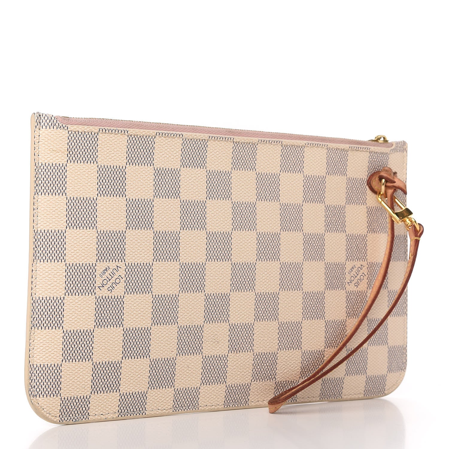 Louis Vuitton Damier Azur Neverfull MM GM Pochette Rose Ballerine 7 of 16