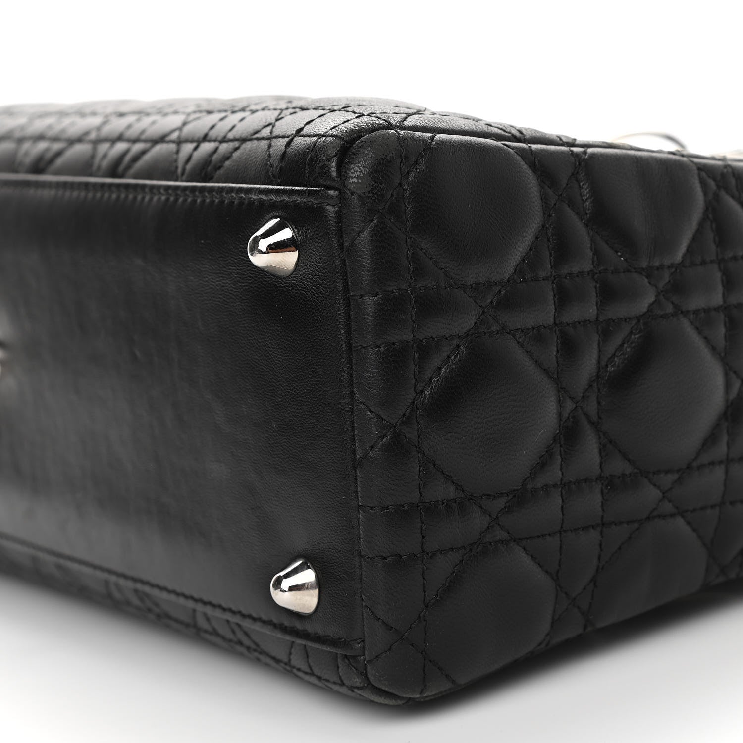 Christian Dior Lambskin Cannage Large Lady Dior Black 9 of 18