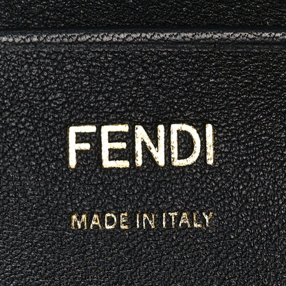 Fendi Shearling Vitello Dolce Macro FF 1974 Mini Baguette Tobacco Black 6 of 8