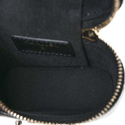 Chanel Caviar Quilted Small Handle With Care Vanity Case With Chain Black 5 of 9