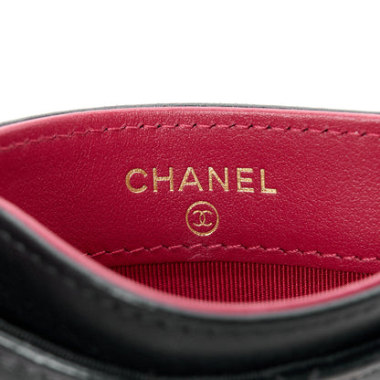 Chanel Lambskin Quilted Chanel 19 Card Holder Black 6 of 11