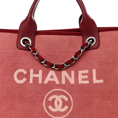 Chanel Canvas Medium Deauville Tote Red 8 of 11