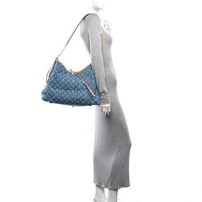 Louis Vuitton Monogram Denim CarryAll MM Blue 2 of 10