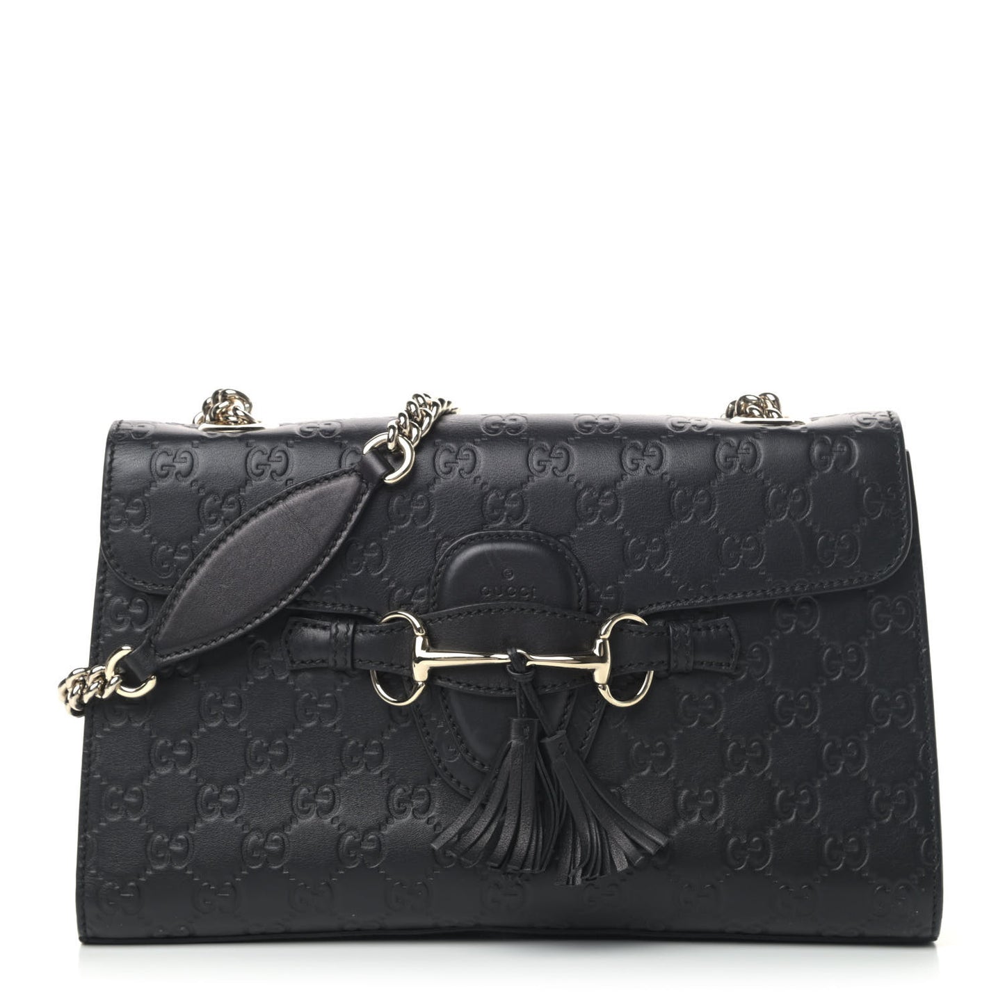 Guccissima Medium Emily Chain Shoulder Bag Black