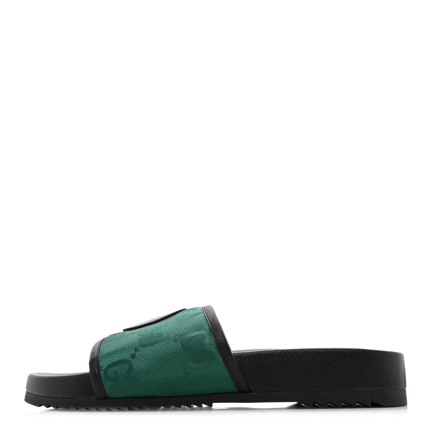 Econyl Nylon Monogram Mens Off The Grid Slide Sandals 10 Scrabble Green Black