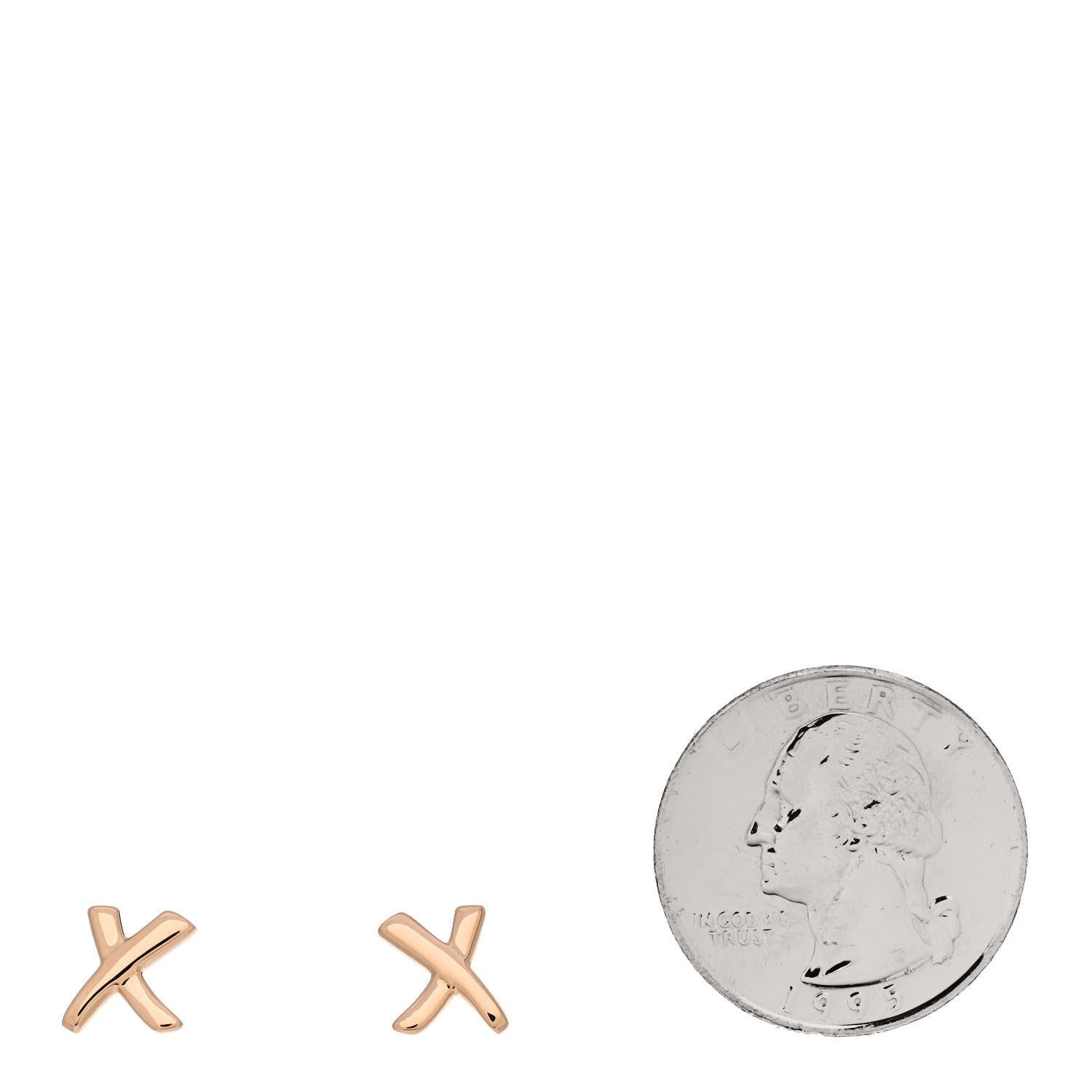 Tiffany 18K Rose Gold Small Paloma's Graffiti X Earrings 2 of 4