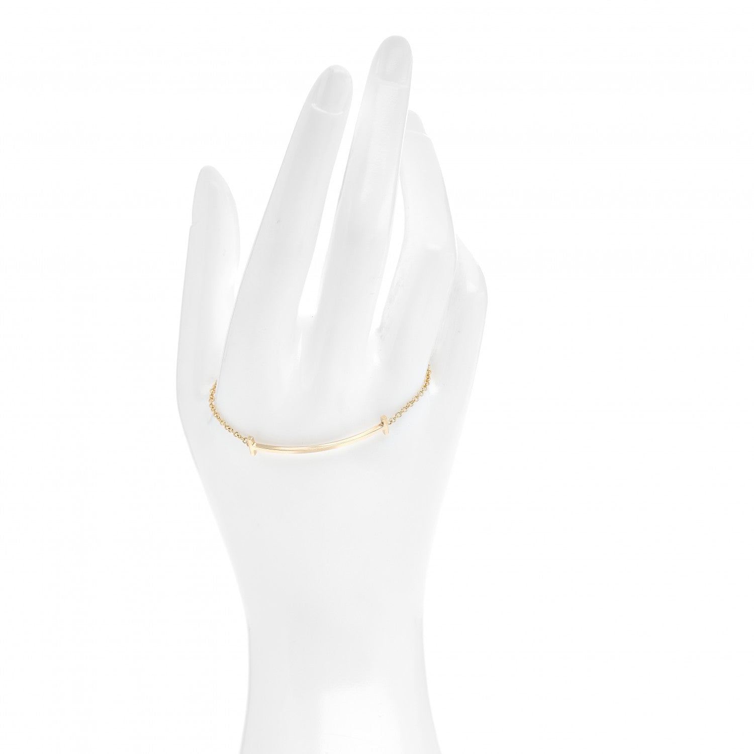 Tiffany 18K Yellow Gold T Smile Bracelet 1 of 4