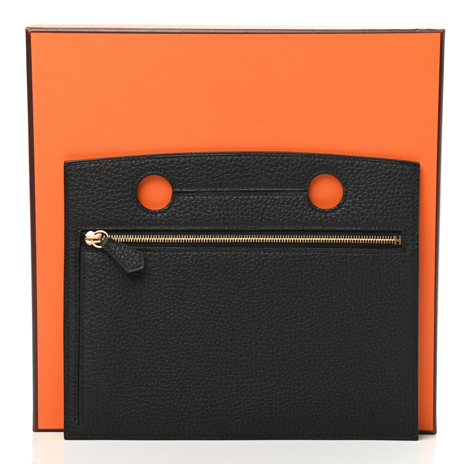 Hermes Togo Backpocket Pouch 30 Black 7 of 7