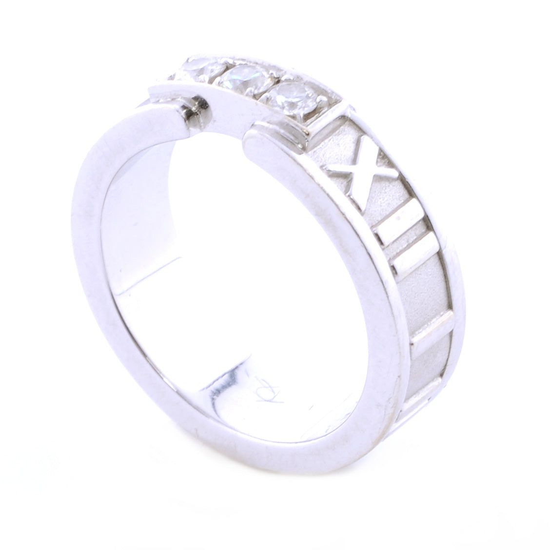 18k White Gold Diamond Atlas Ring 4.5