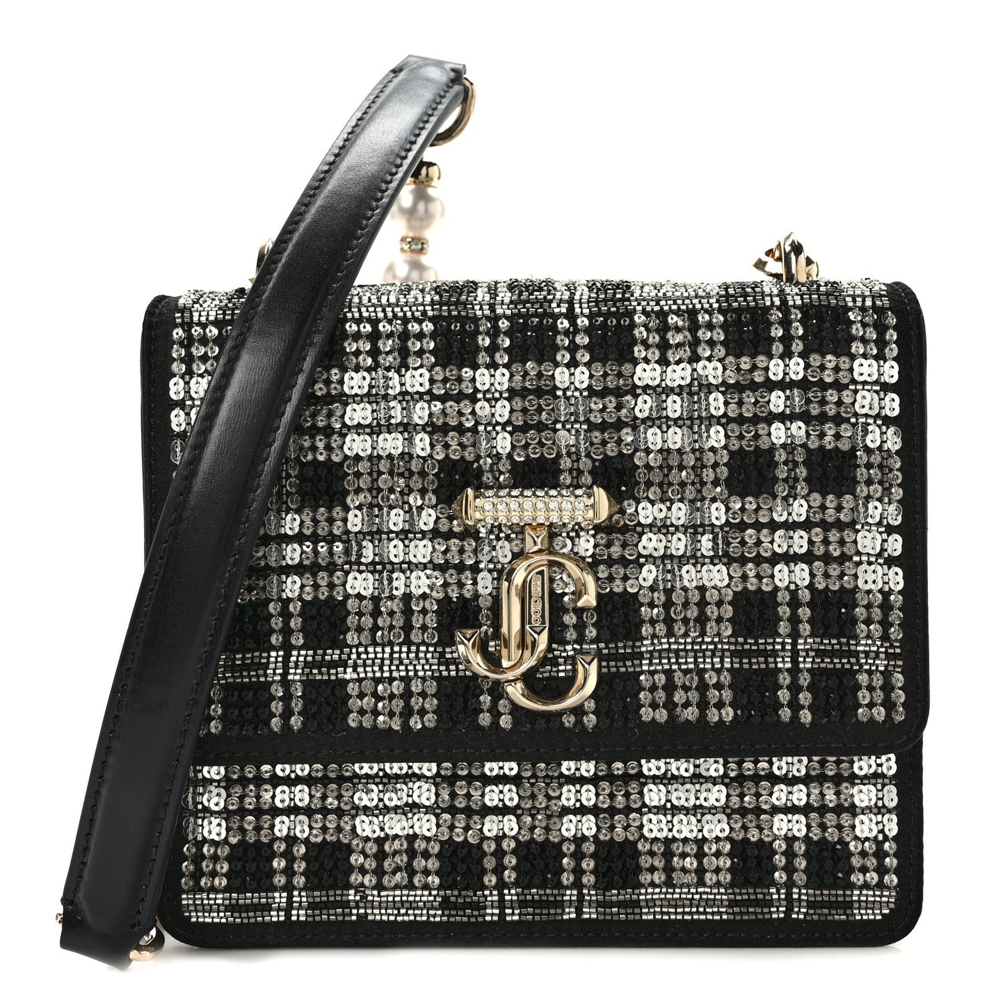 Satin Tartan Pearl Varenne XS Black Silver Light Gold