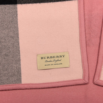 Burberry Wool Solid To Check Charlotte Cape Scarf Pink 5 of 5