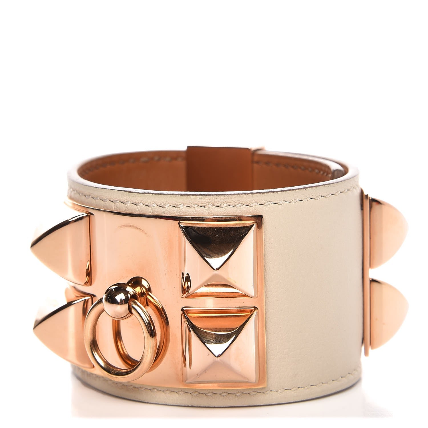 Hermes Swift Collier de Chien CDC Bracelet S Craie 1 of 8