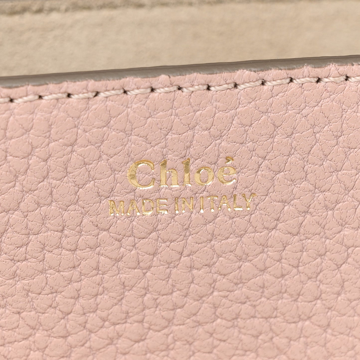 Grained Lambskin Mini Drew Shoulder Bag Cement Pink
