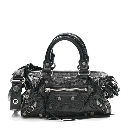Balenciaga Agneau Arena Mini Le Cagole Duffle Crossbody Bag Black 1 of 14