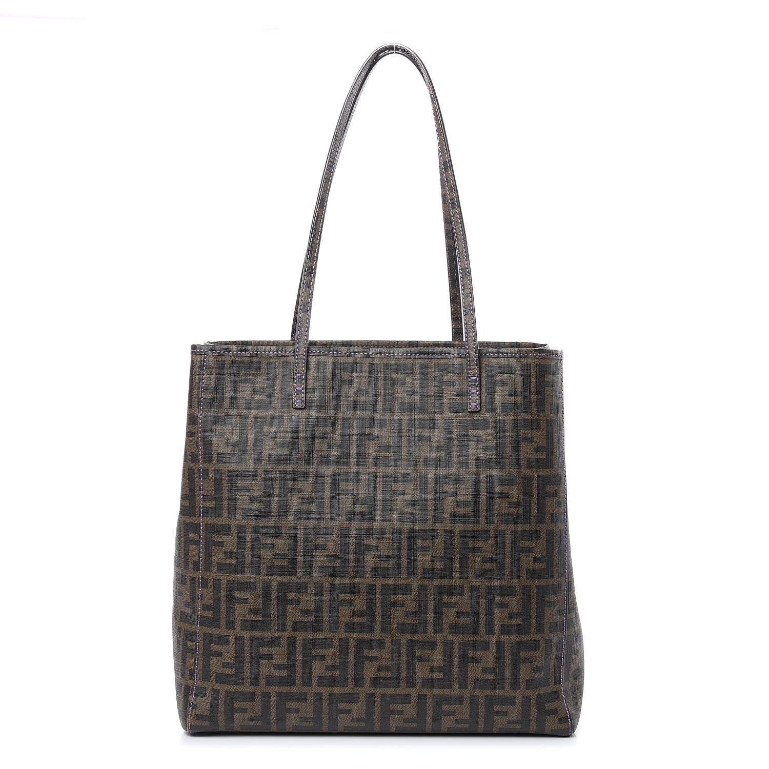Fendi Zucca Spalmati Shopping Tote Tobacco Viola 1 of 10