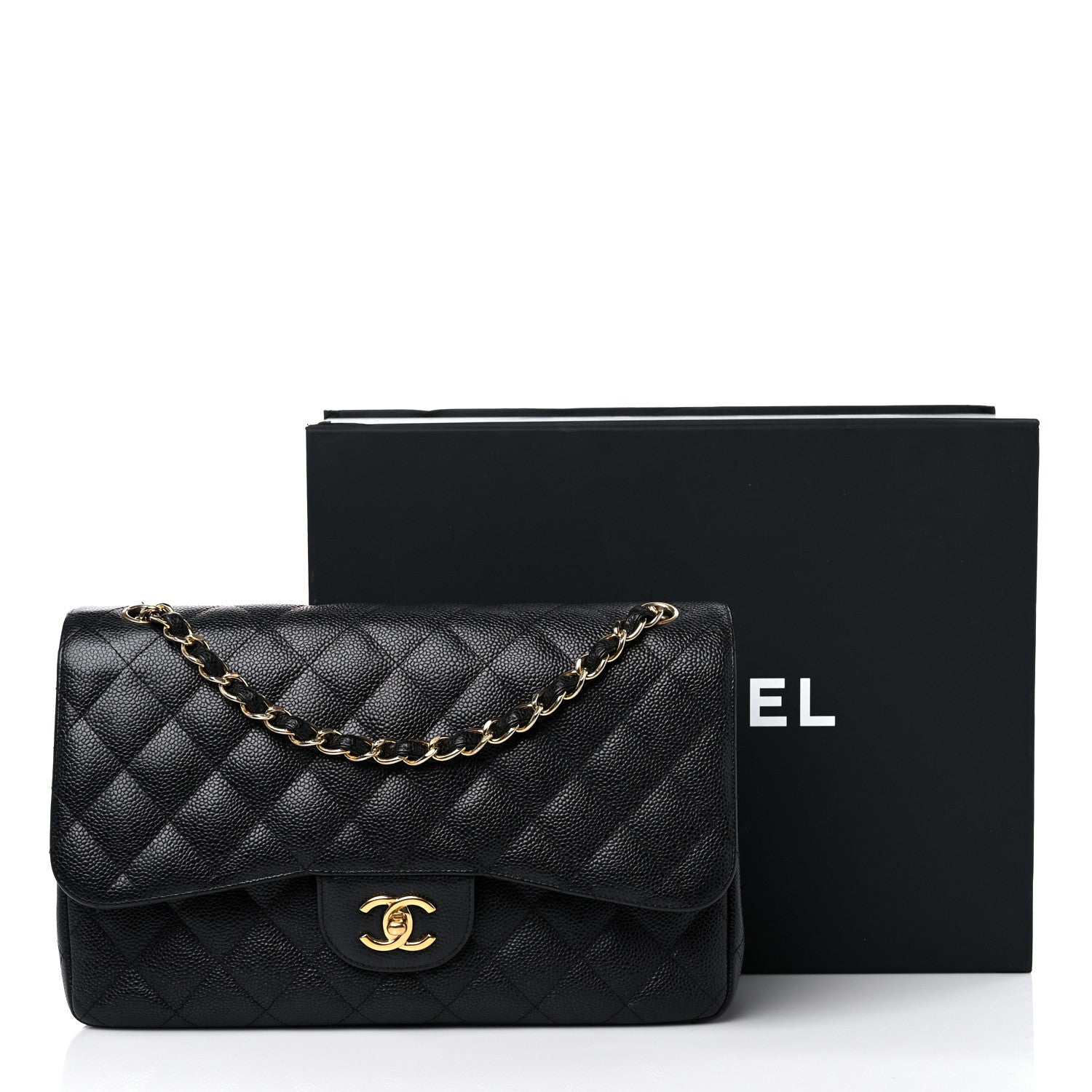 Chanel Caviar Quilted Jumbo Double Flap Black 16 of 16