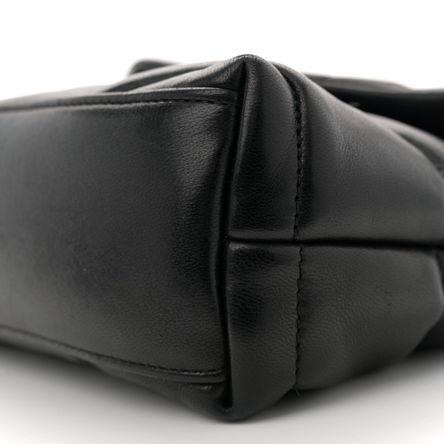 Saint Laurent Lambskin Quilted Toy Loulou Puffer Monogram Chain Satchel Black 10 of 11