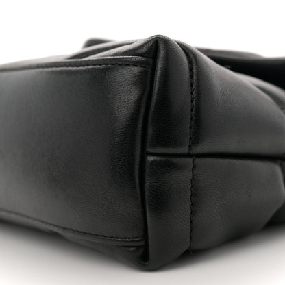 Saint Laurent Lambskin Quilted Toy Loulou Puffer Monogram Chain Satchel Black 10 of 11