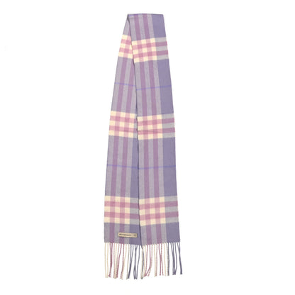 Burberry Cashmere Giant Heritage Check Fringe Scarf Pink 2 of 6