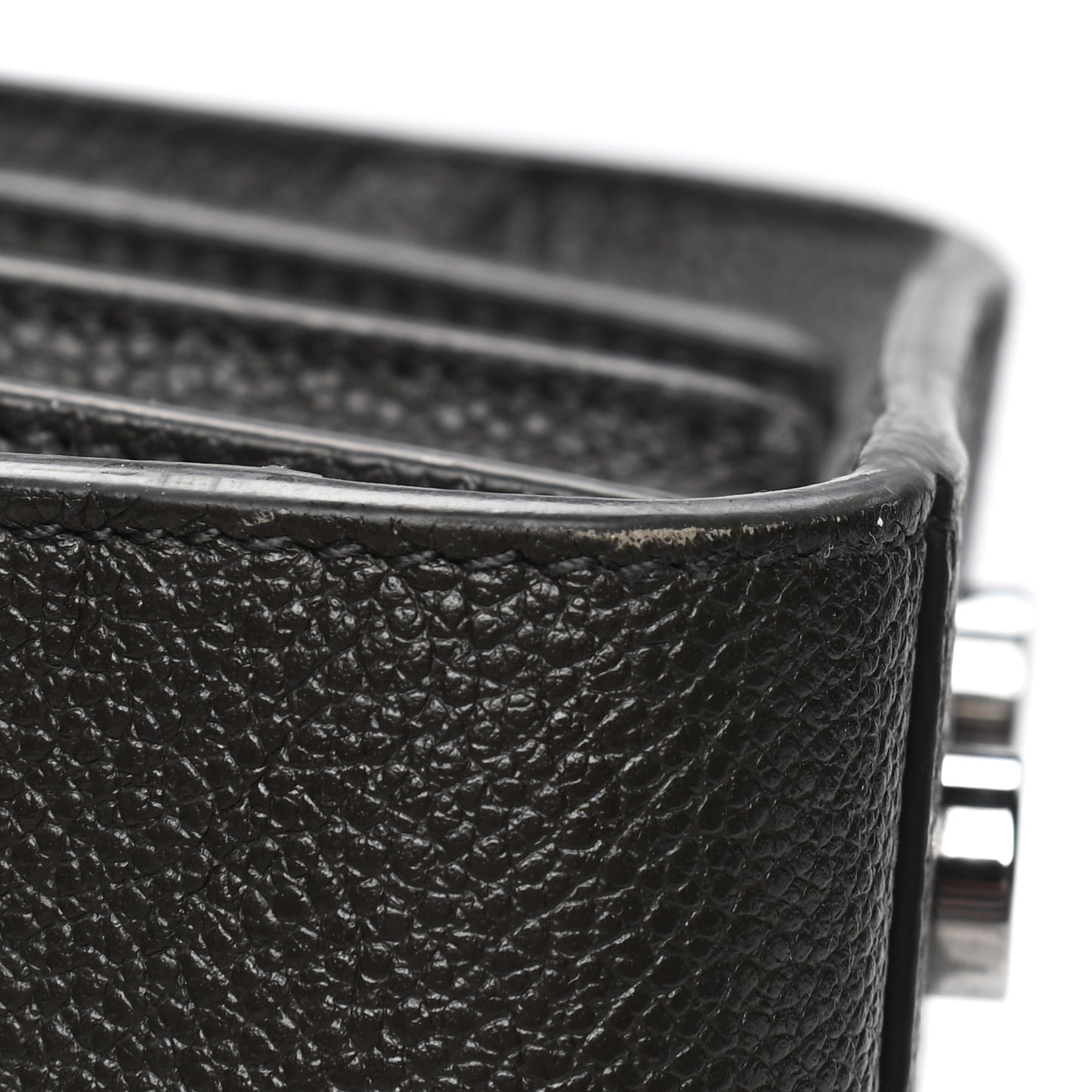 Grained Calfskin Baby Sac De Jour Coal