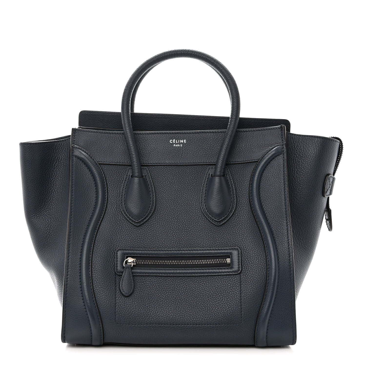 Celine Drummed Calfskin Mini Luggage Orage 1 of 12