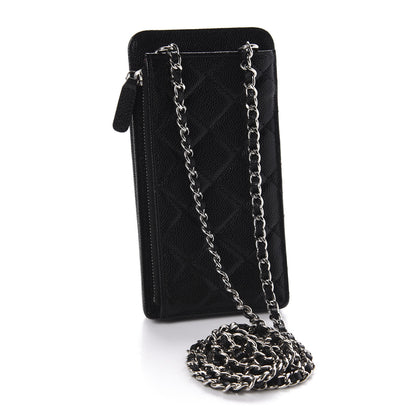 Chanel Caviar Quilted CC Phone Holder Black 3 of 12