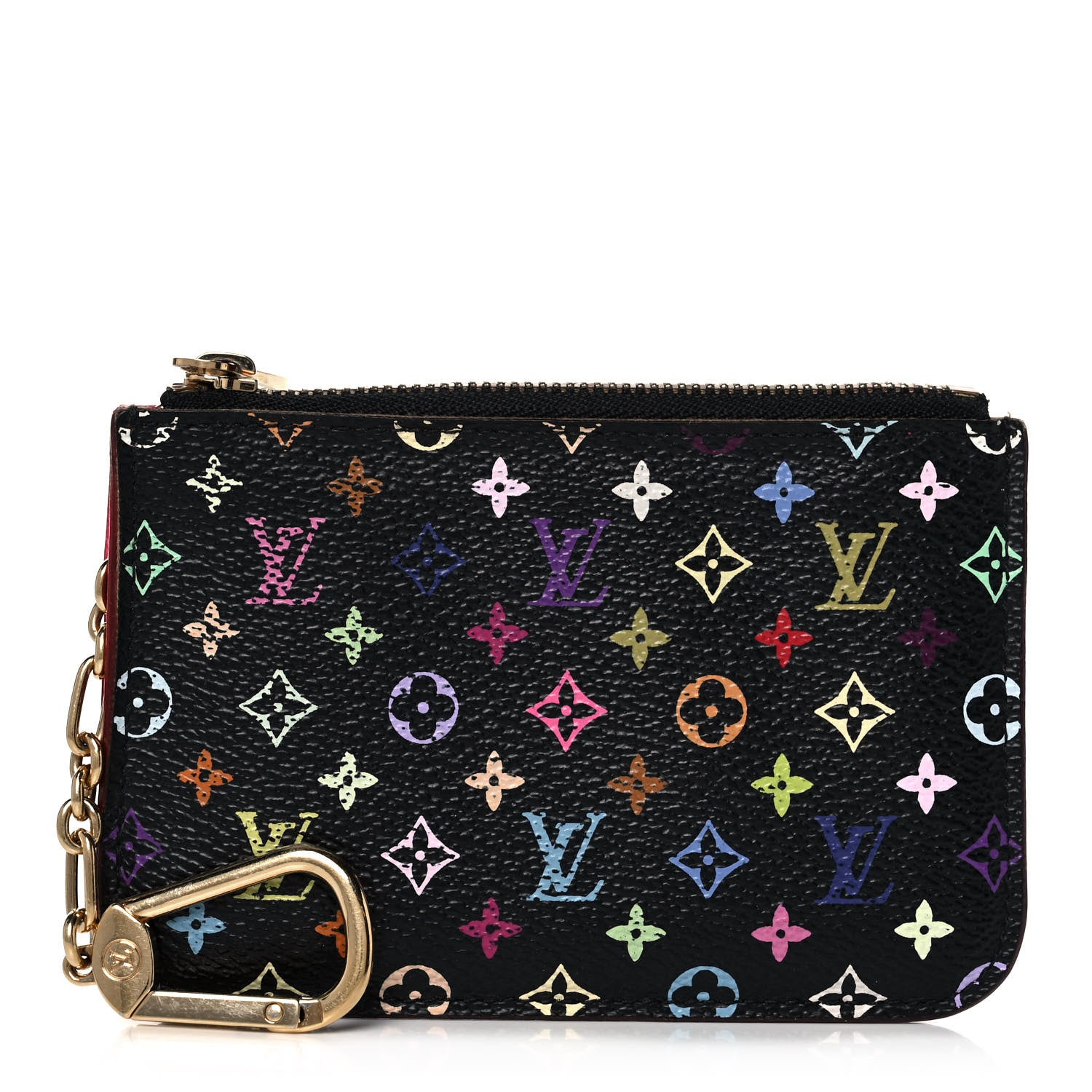 Louis Vuitton Monogram Multicolor Key Pouch Black Grenade 1 of 11