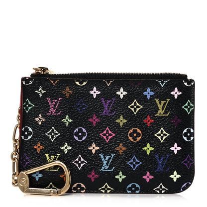 Louis Vuitton Monogram Multicolor Key Pouch Black Grenade 1 of 11