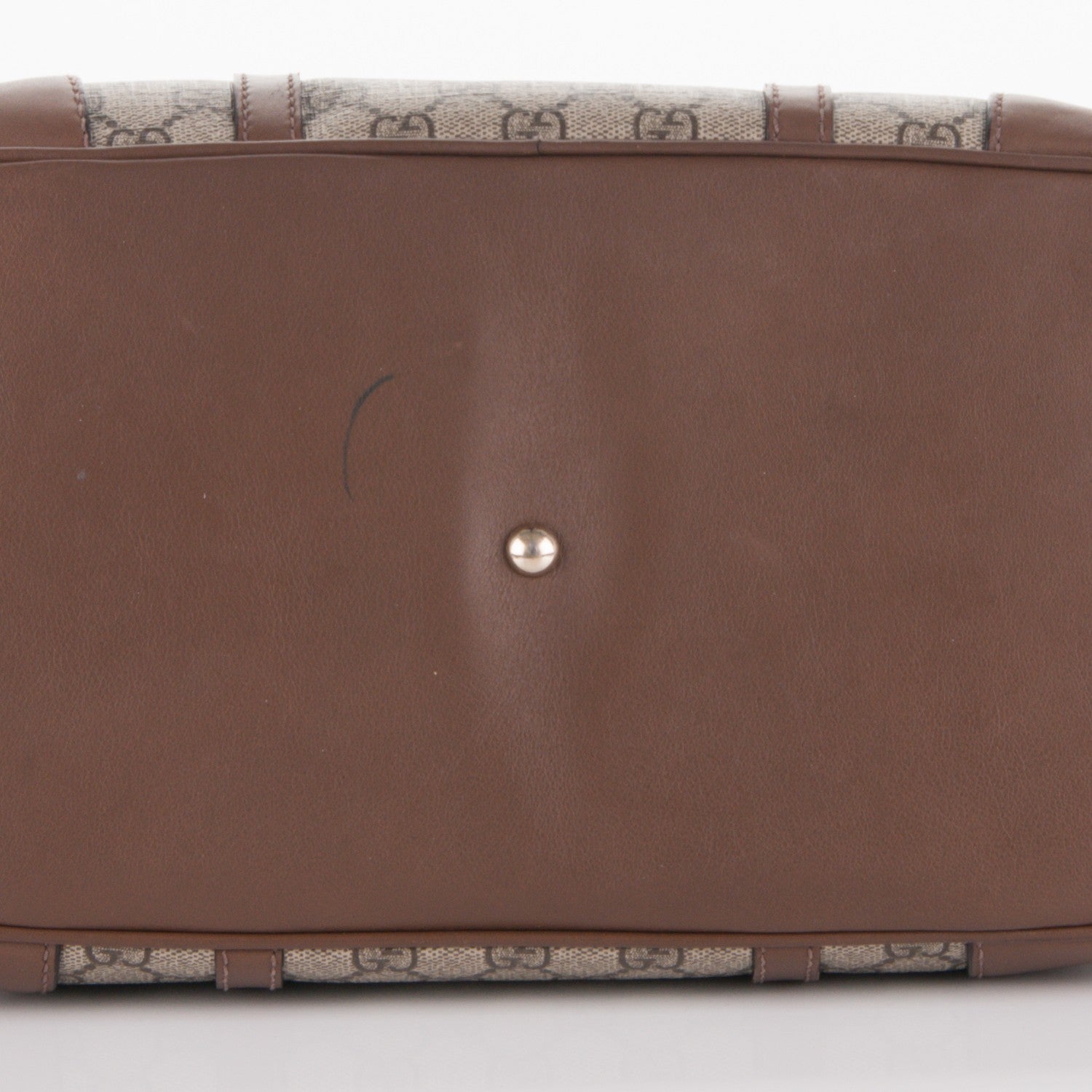 Gucci GG Supreme Monogram Margaux Calfskin Large Nice Top Handle Dome Bag Beige Ebony Acero 8 of 8