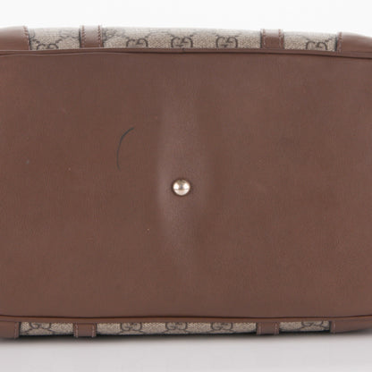 Gucci GG Supreme Monogram Margaux Calfskin Large Nice Top Handle Dome Bag Beige Ebony Acero 8 of 8