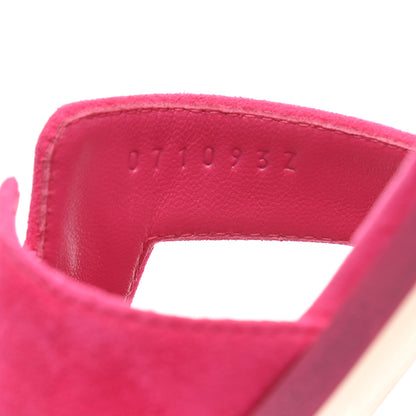 Hermes Suede Goatskin Oran Sandals 35.5 Rose Fuchsia 8 of 9