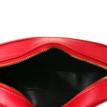 Balenciaga Signature Grained Calfskin Logo XS Ville Camera Bag Rouge Lantern Black 4 of 7