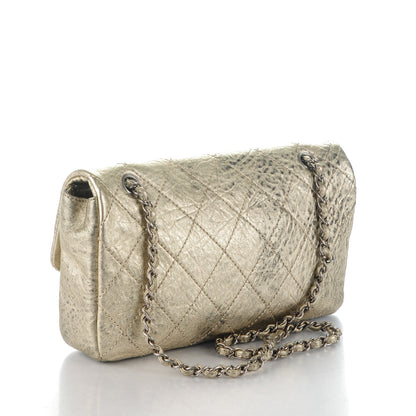 Chanel Distressed Lambskin Le Marais Ligne Flap Gold 3 of 8
