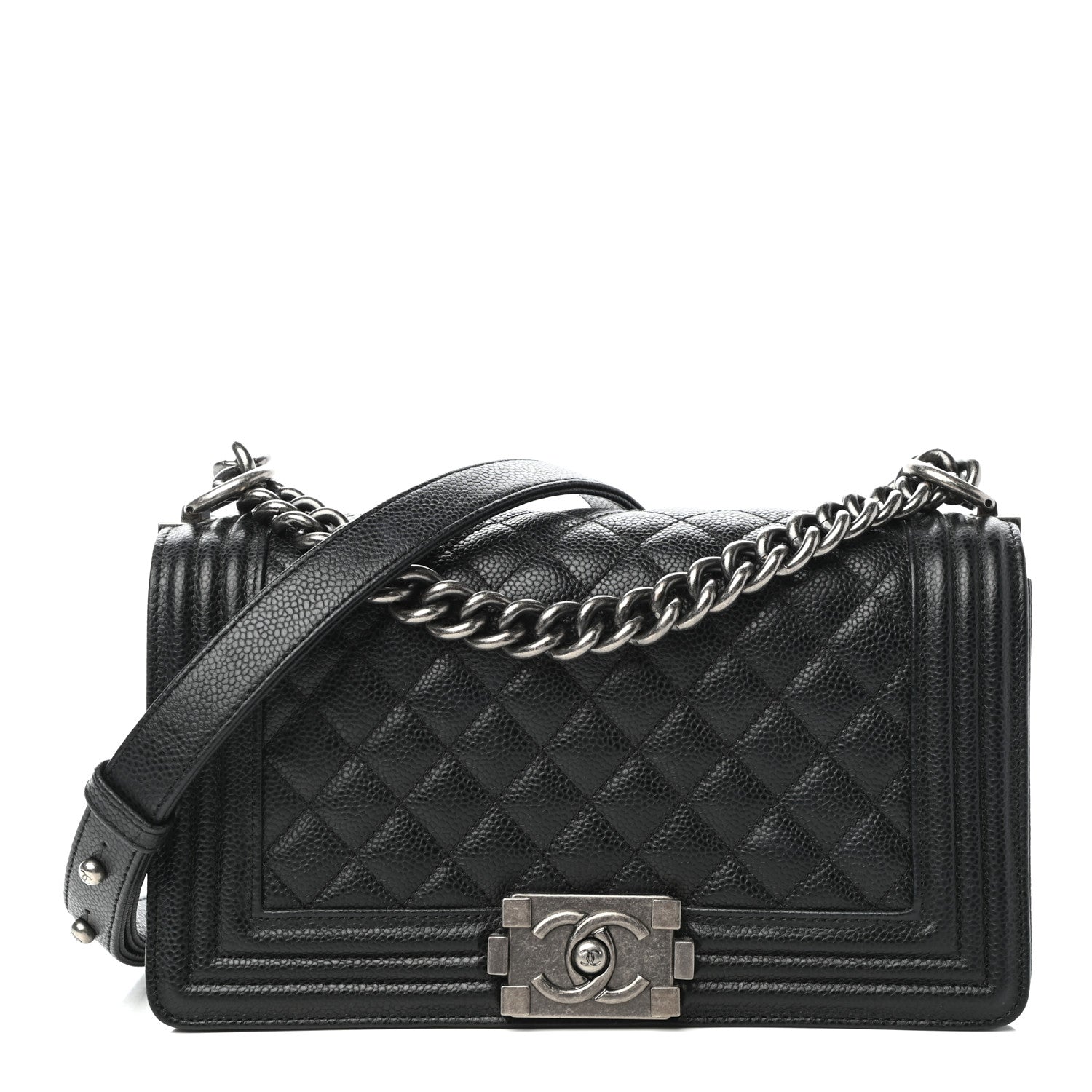 Chanel Caviar Quilted Medium Boy Flap Black 1 of 13