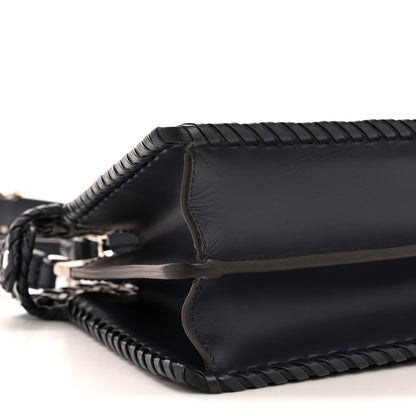 Fendi Vitello King Shiny Nappa Intreccio Petite Peekaboo I SEE U Satchel Midnight 10 of 12