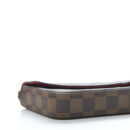 Louis Vuitton Damier Ebene Pochette Felicie Chain Wallet 9 of 11