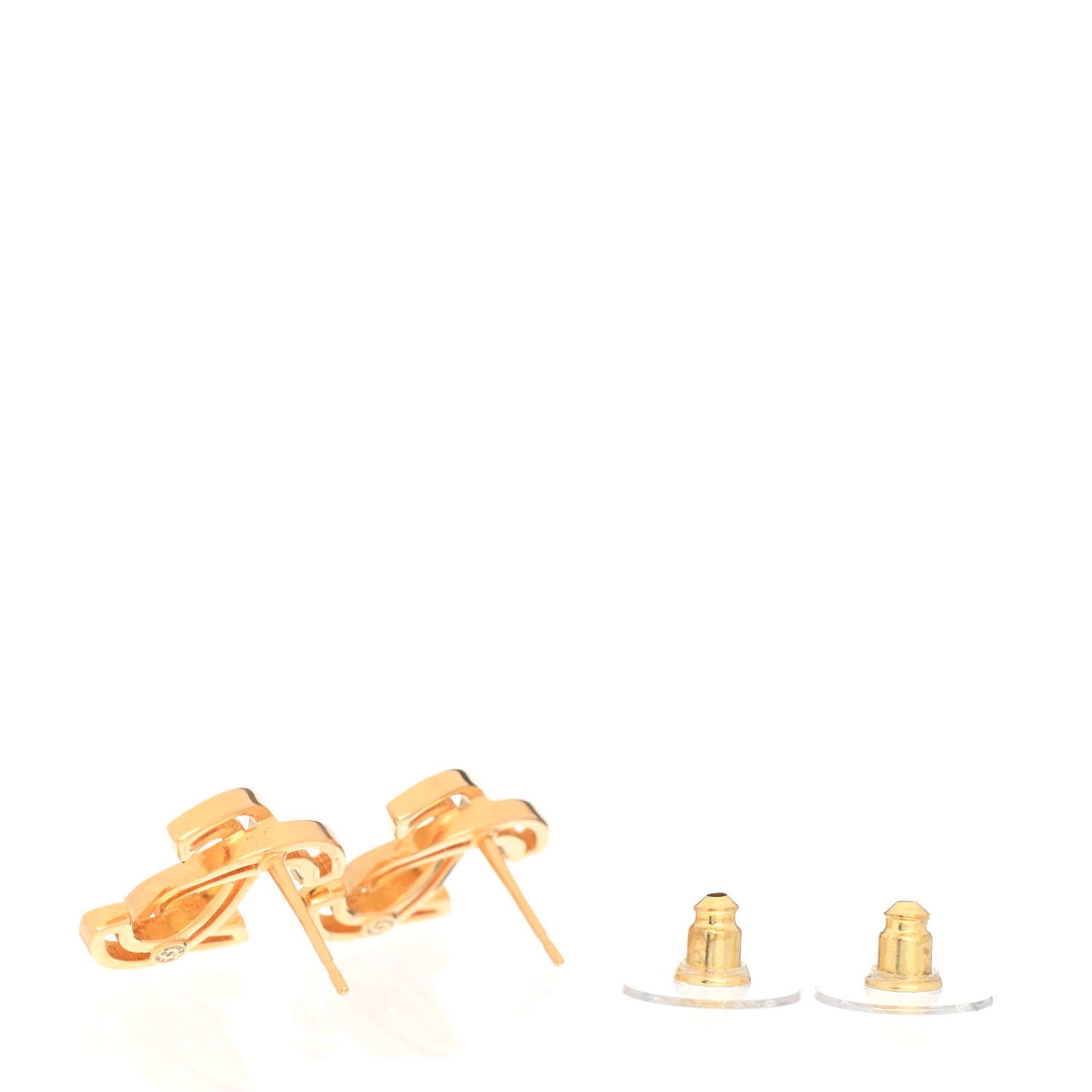 Metal Obazine CC Earrings Gold