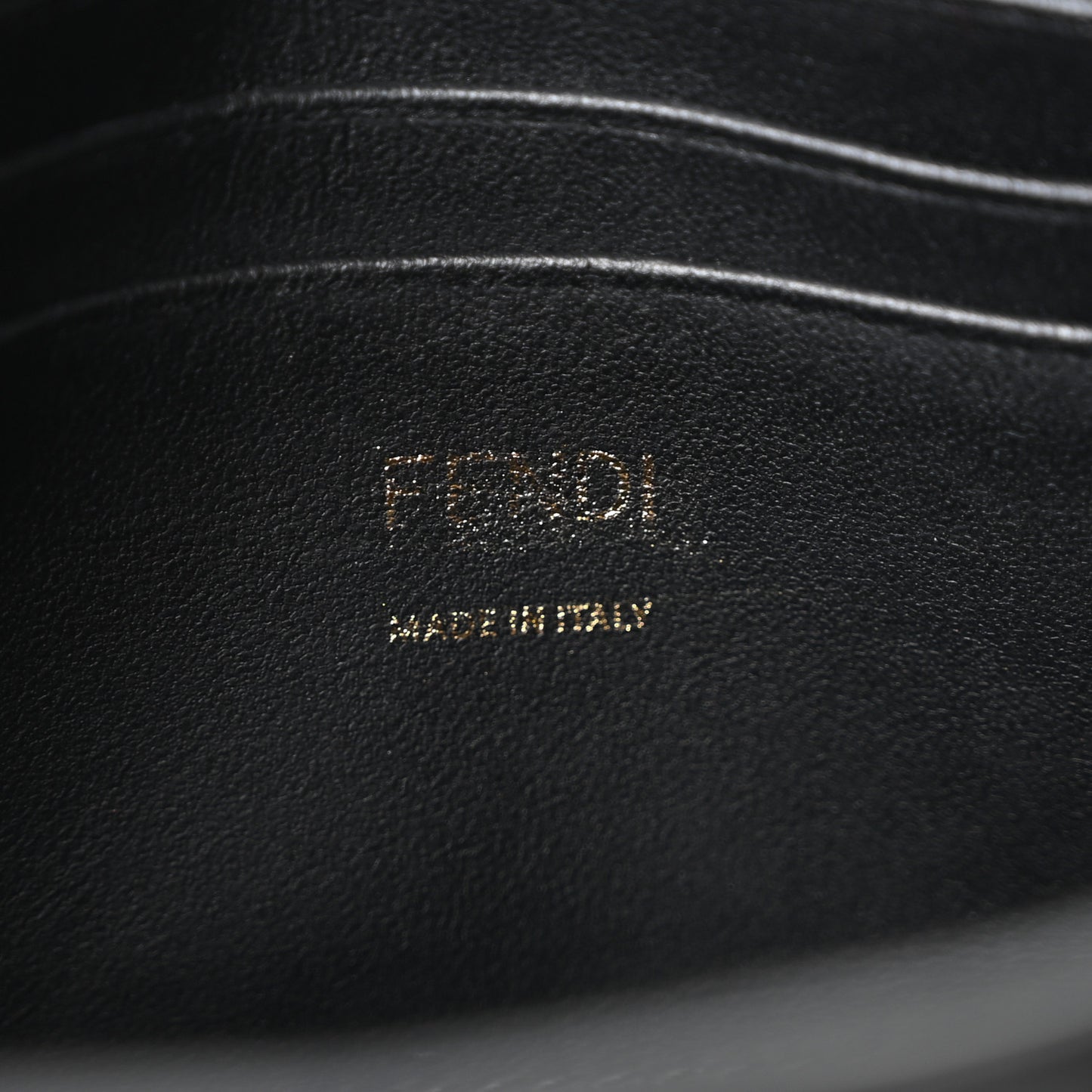 Nappa FF 1974 Embossed Mini Baguette Black