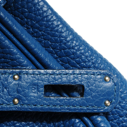 Hermes Taurillon Clemence Birkin 35 Bleu Thalassa 9 of 9
