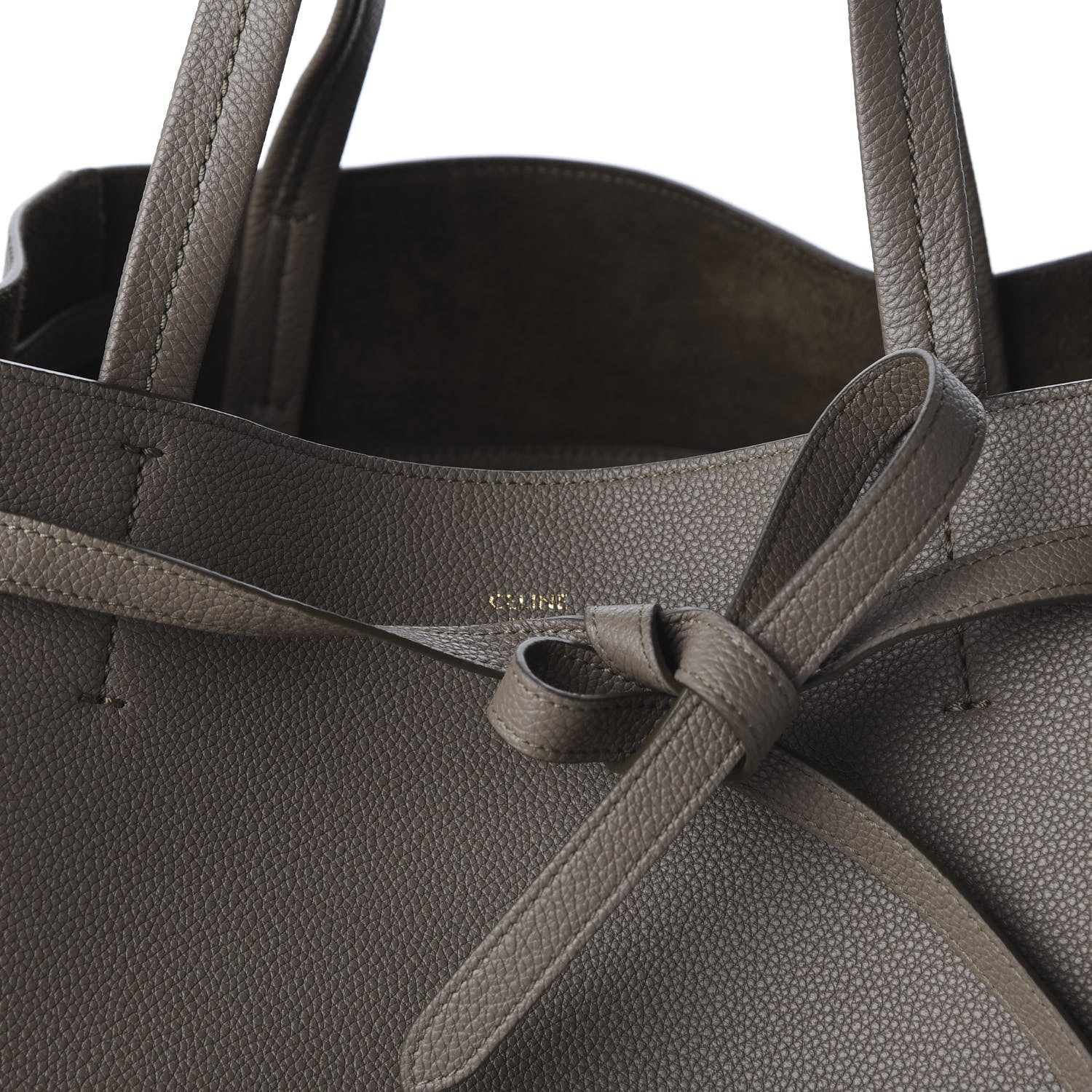 Celine Soft Grained Calfskin Medium Belt Cabas Phantom Taupe 10 of 10