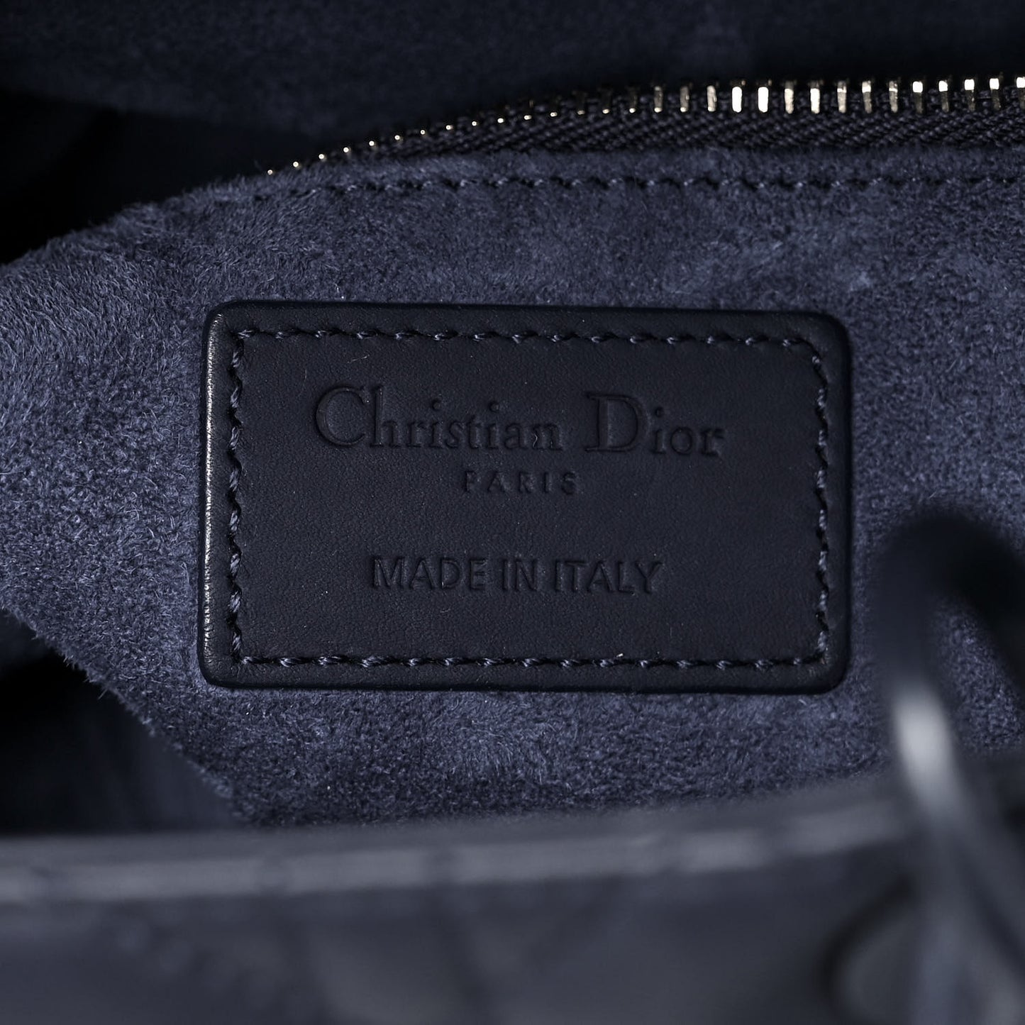 Ultra Matte Calfskin Cannage Medium Lady Dior Blue