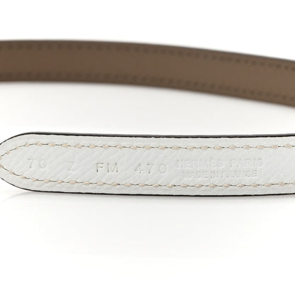 Hermes Epsom Swift 24mm Mors H Belt 70 28 Etoupe White 4 of 6